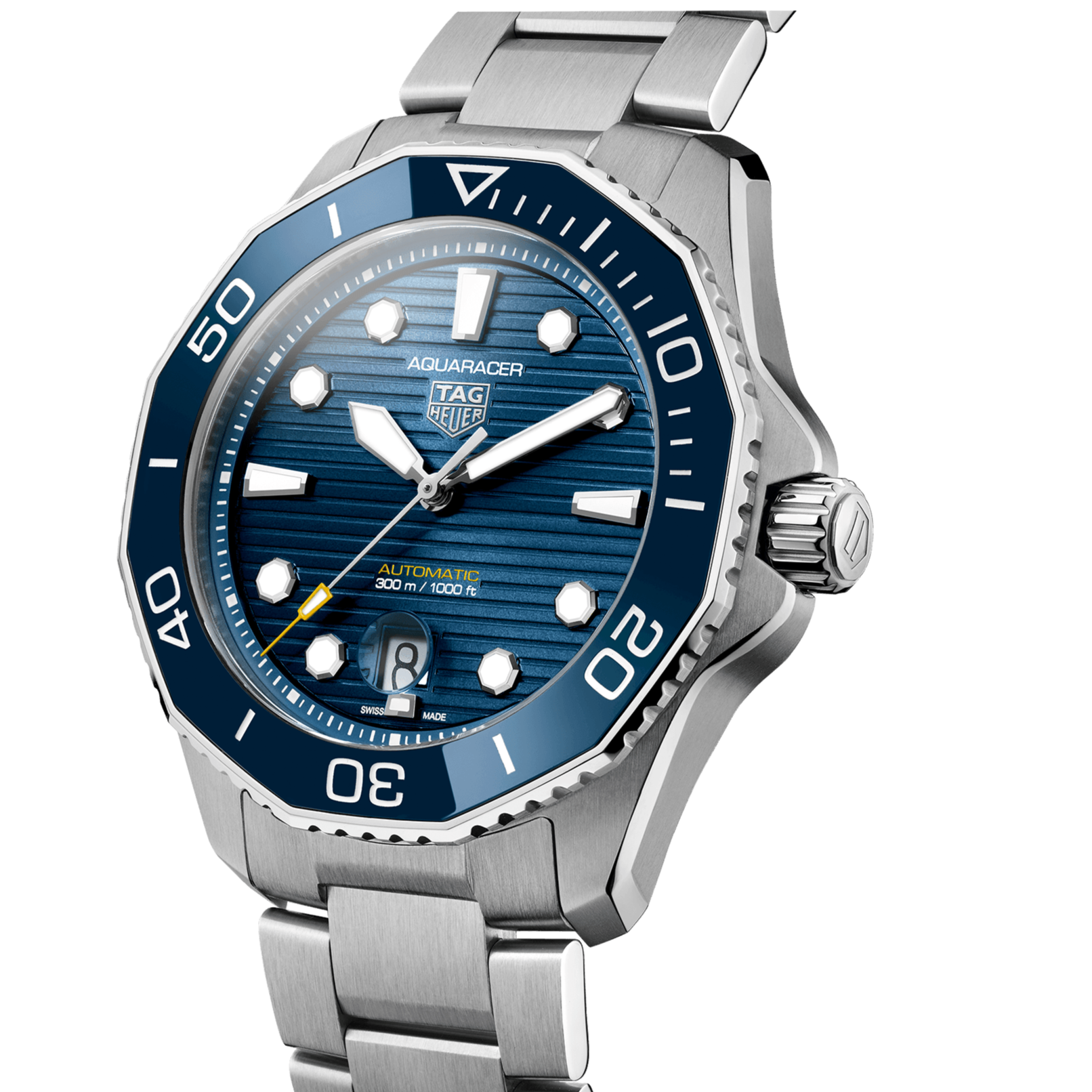 Tag Heuer Aquaracer Professional 300 Automatic Blue Dial Silver Steel Strap Watch for Men - WBP201B.BA0632