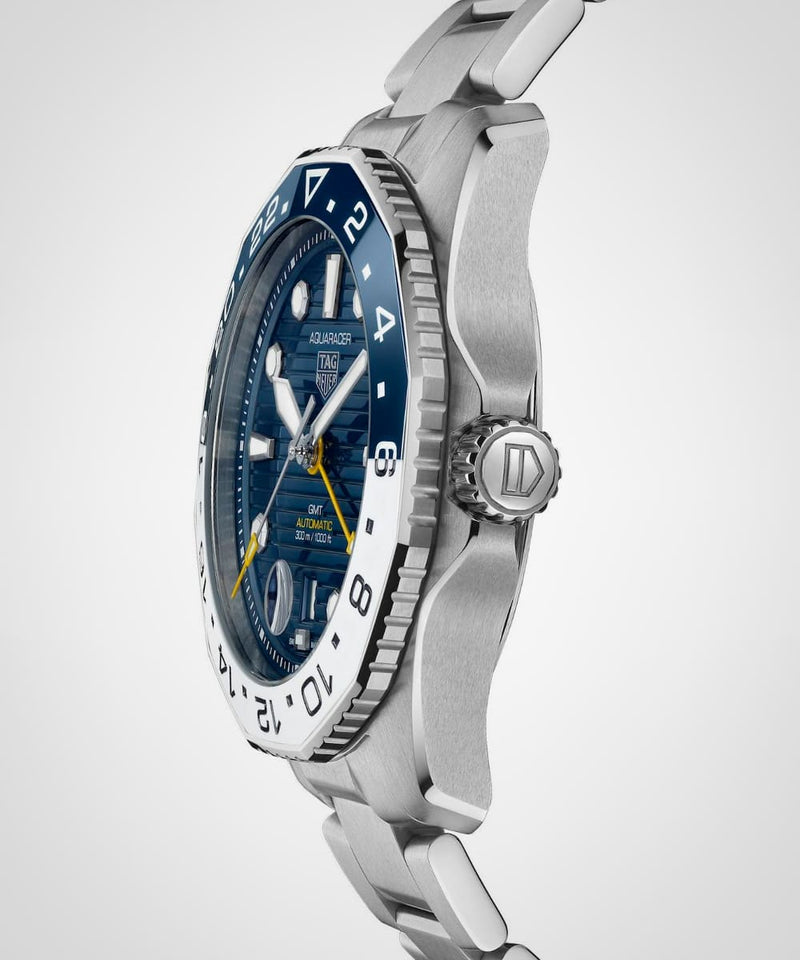 Tag Heuer Aquaracer Professional 300 GMT Automatic Blue Dial Silver Steel Strap Watch for Men - WBP2010.BA0632 Buy Now By Tag Heuer