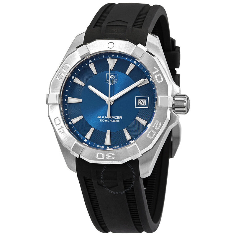 Tag Heuer Aquaracer Caliber 5 Blue Dial Black Rubber Strap Watch for Men - WAY2112.FT8021 Buy Now By Tag Heuer