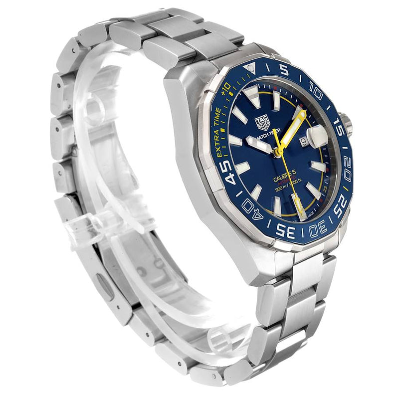 Tag Heuer Aquaracer Caliber 5 Match Timer Shinji Kagawa Edition Blue Dial Silver Steel Strap Watch for Men - WAY201H.BA0927 Buy Now By Tag Heuer