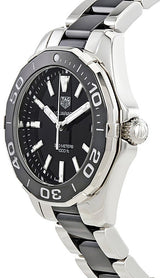 Tag Heuer Aquaracer Quartz Black Dial Two Tone Steel Strap Watch for Men - WAY131A.BA0913 Buy Now By Tag Heuer