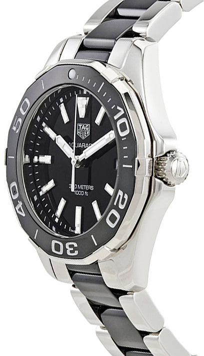 Tag Heuer Aquaracer Quartz Black Dial Two Tone Steel Strap Watch for Men - WAY131A.BA0913 Buy Now By Tag Heuer