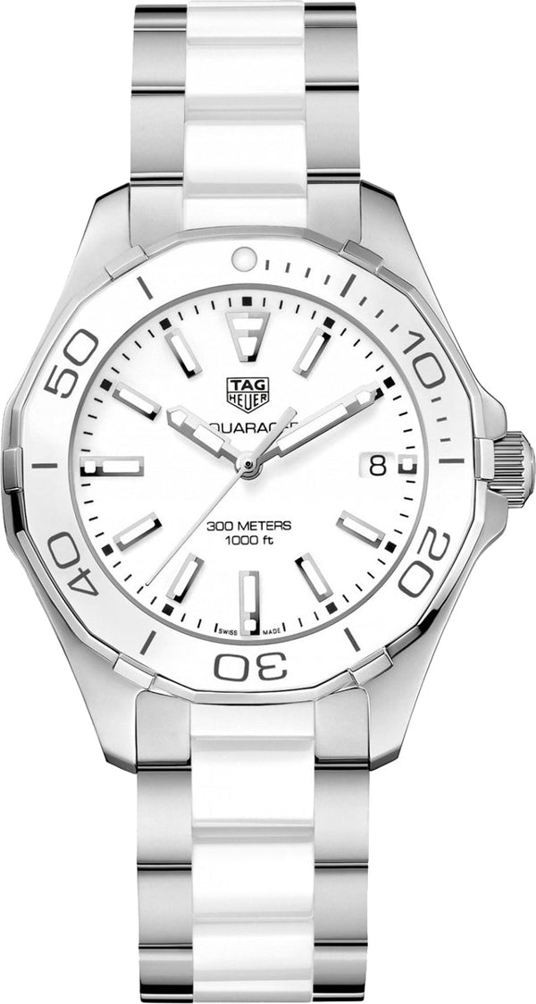 Shop Tag Heuer Aquaracer White Dial Watch for Women - WAY131B.BA0914 in USA