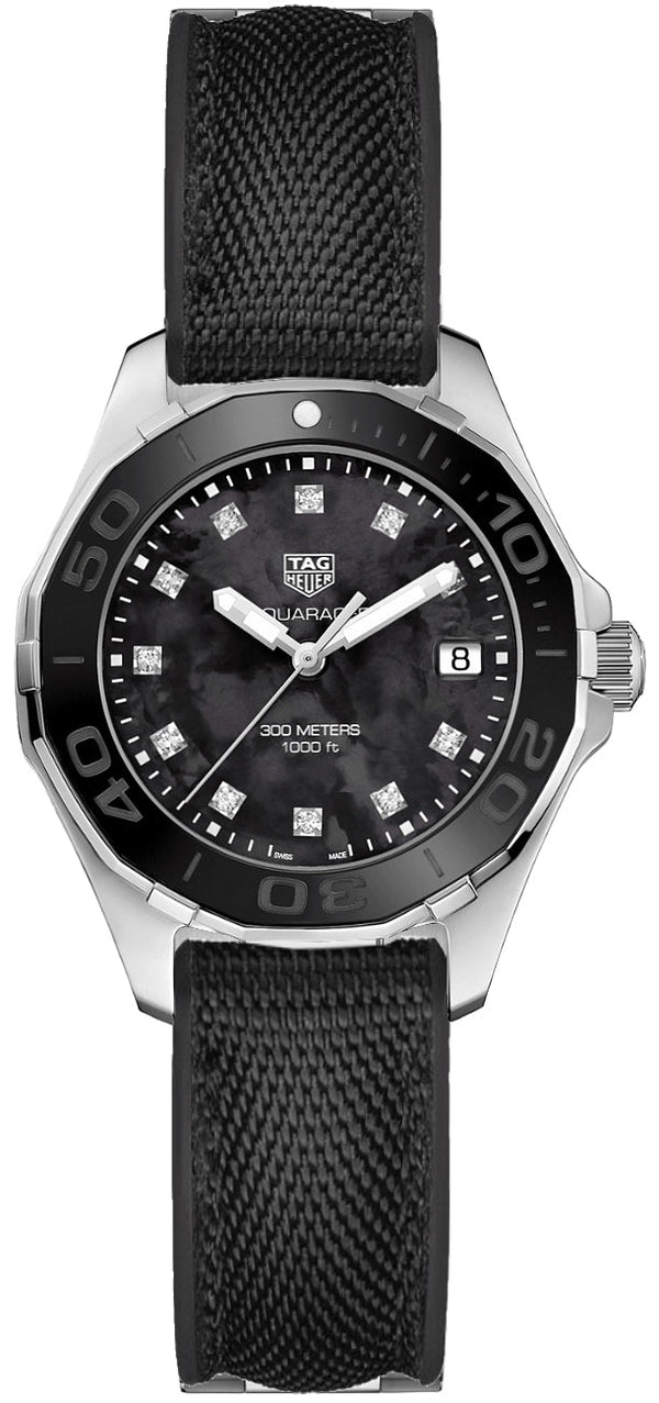 Shop Tag Heuer Aquaracer Black Mother of Pearl Dial Watch for Women - WAY131M.FT6092 in USA