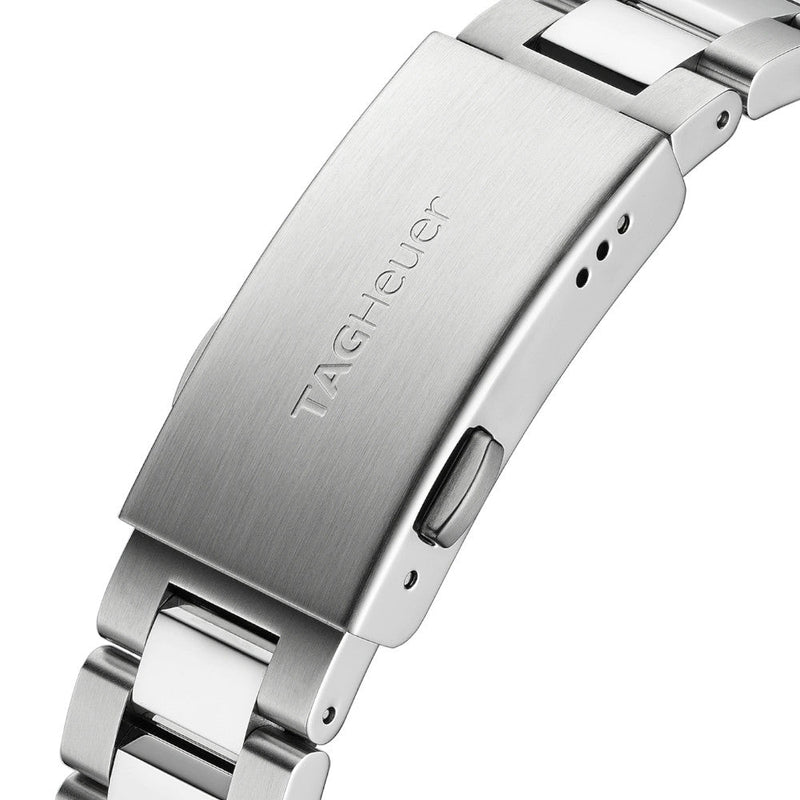 Shop Tag Heuer Aquaracer Quartz Diamonds Black Dial Silver Steel Strap Watch for Women - WAY131P.BA0748 in USA