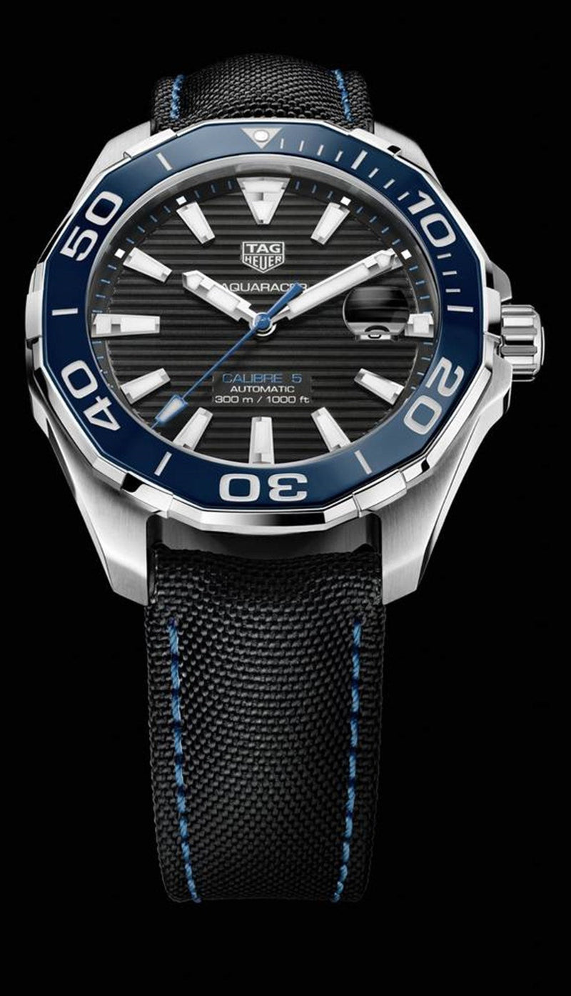 Shop Tag Heuer Aquaracer Black Dial Watch for Men - WAY201C.FC6395 in USA
