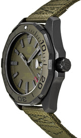 Tag Heuer Aquaracer Automatic Green Dial Khakhi Green Nylon Strap Watch for Men - WAY208E.FC8222 Buy Now By Tag Heuer