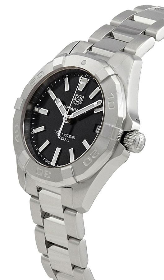 Shop Tag Heuer Aquaracer Black Dial Silver Steel Strap Watch for Women - WBD1310.BA0740 in USA