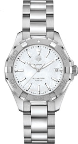 Shop Tag Heuer Aquaracer Mother of Pearl Dial Silver Steel Strap Watch for Women - WBD131A.BA0748 in USA