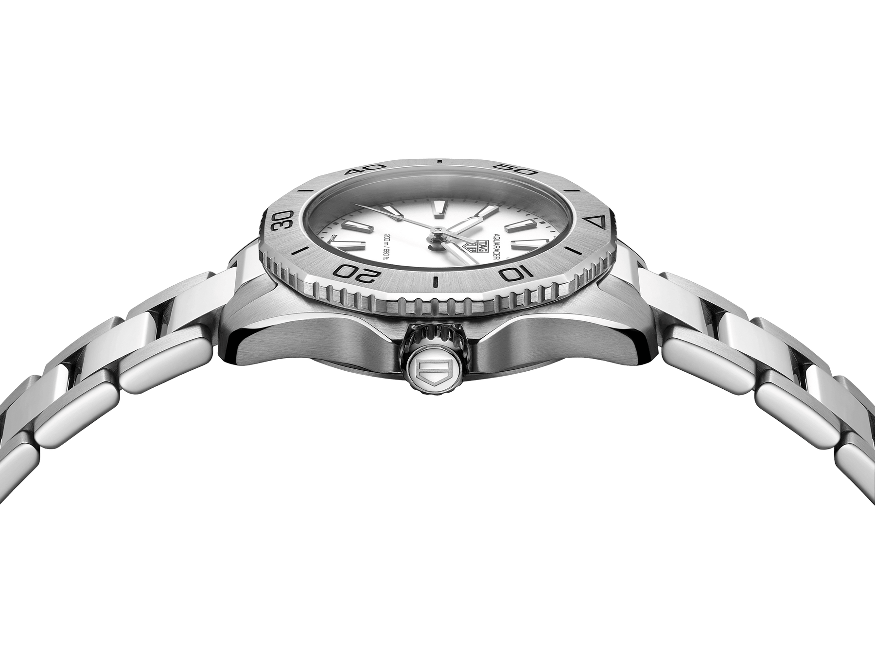Tag Heuer Aquaracer Professional 200 Quartz White Dial Silver Steel Strap Watch for Women - WBP1411.BA0622