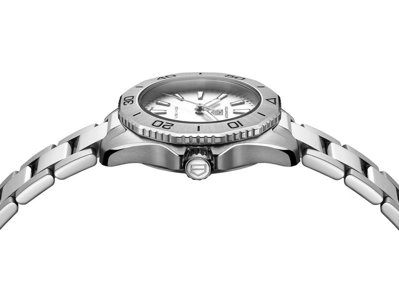 Tag Heuer Aquaracer Professional 200 Quartz White Dial Silver Steel Strap Watch for Women - WBP1411.BA0622 Buy Now By Tag Heuer
