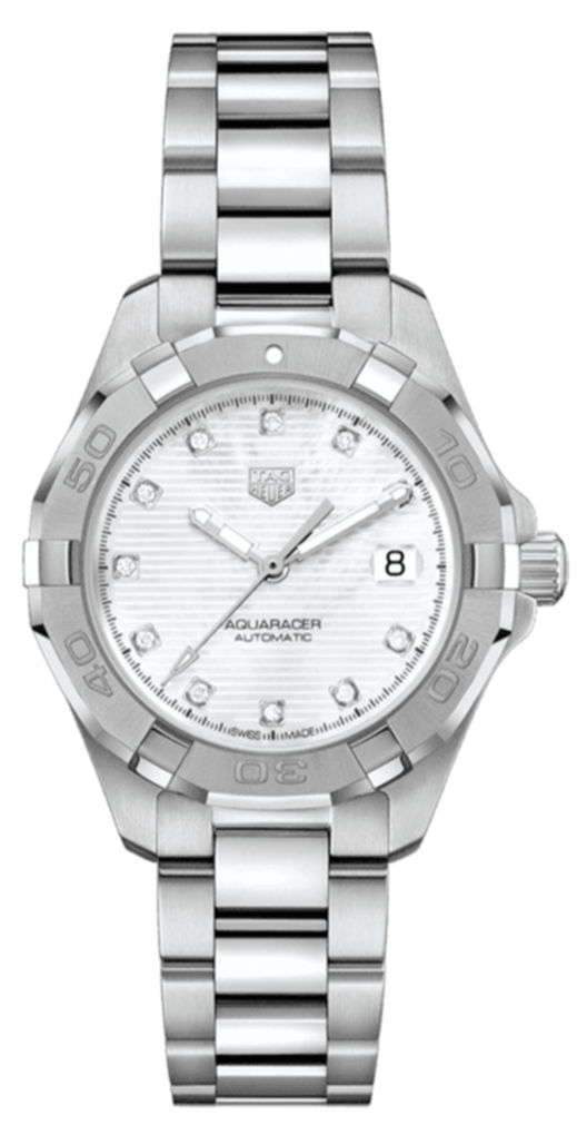 Shop Tag Heuer Aquaracer White Mother of Pearl Dial Watch for Women - WBD1314.BA0740 in USA