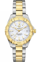 Shop Tag Heuer Aquaracer Mother of Pearl Dial Two Tone Steel Strap Watch for Women - WBD1320.BB0320 in USA