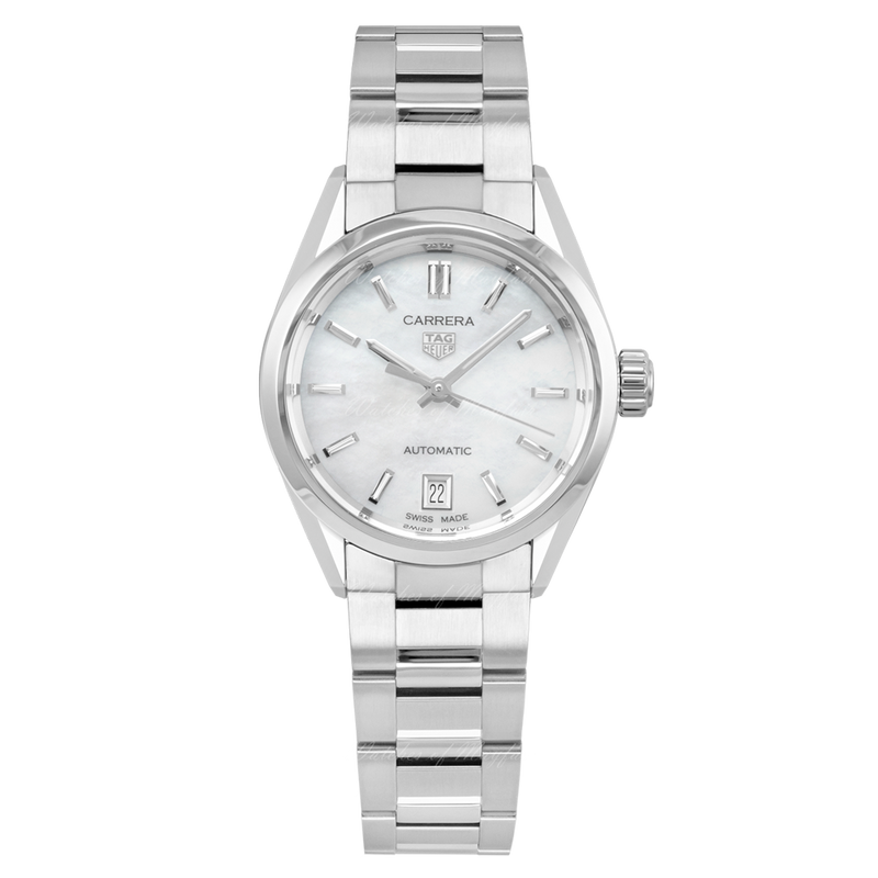 Tag Heuer Carrera Mother of Pearl Dial Silver Steel Strap Watch for Women - WBN2410.BA0621 Buy Now By Tag Heuer