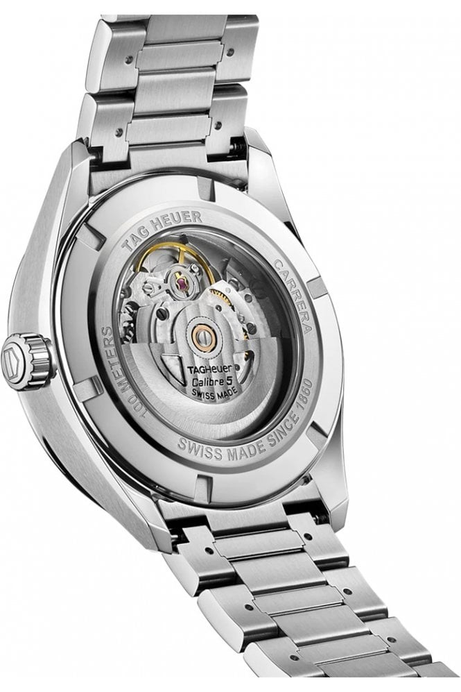 Tag Heuer Carrera Day Date Automatic Black Dial Silver Steel Strap Watch for Men - WBN2010.BA0640 Buy Now By Tag Heuer