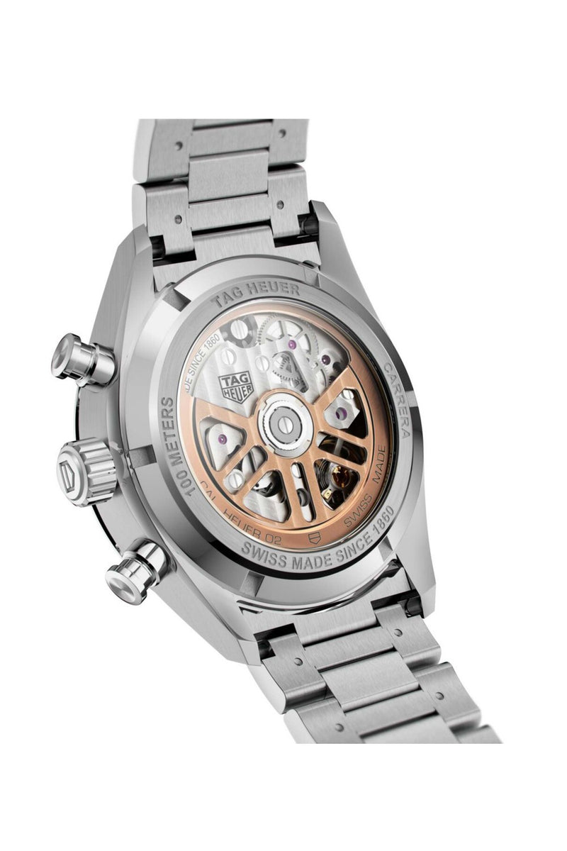 Tag Heuer Carrera Automatic Chronograph Black Dial Silver Steel Strap Watch for Men - CBN2A1B.BA0643 Buy Now By Tag Heuer