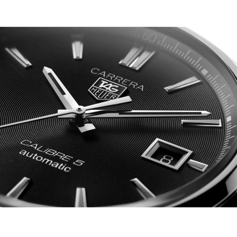Tag Heuer Carrera Automatic Black Dial Silver Steel Strap Watch for Men - WAR211A.BA0782 Buy Now By Tag Heuer