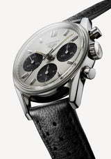 Tag Heuer Carrera Chronograph 60th Anniversary Silver Dial Black Leather Strap Watch for Men - CBK221H.FC8317 Buy Now By Tag Heuer
