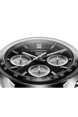 Tag Heuer Carrera Automatic Chronograph Black Dial Black Leather Strap Watch for Men - CBS2210.FC6534 Buy Now By Tag Heuer