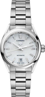 Tag Heuer Carrera Mother of Pearl Dial Silver Steel Strap Watch for Women - WBN2410.BA0621 Buy Now By Tag Heuer