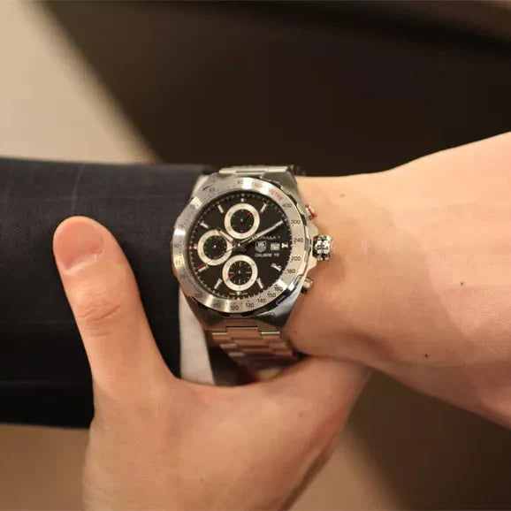 Tag Heuer Formula 1 Calibre 16 Automatic Chronograph Black Dial Silver Steel Strap Watch for Men - CAZ2010.BA0876 Buy Now By Tag Heuer