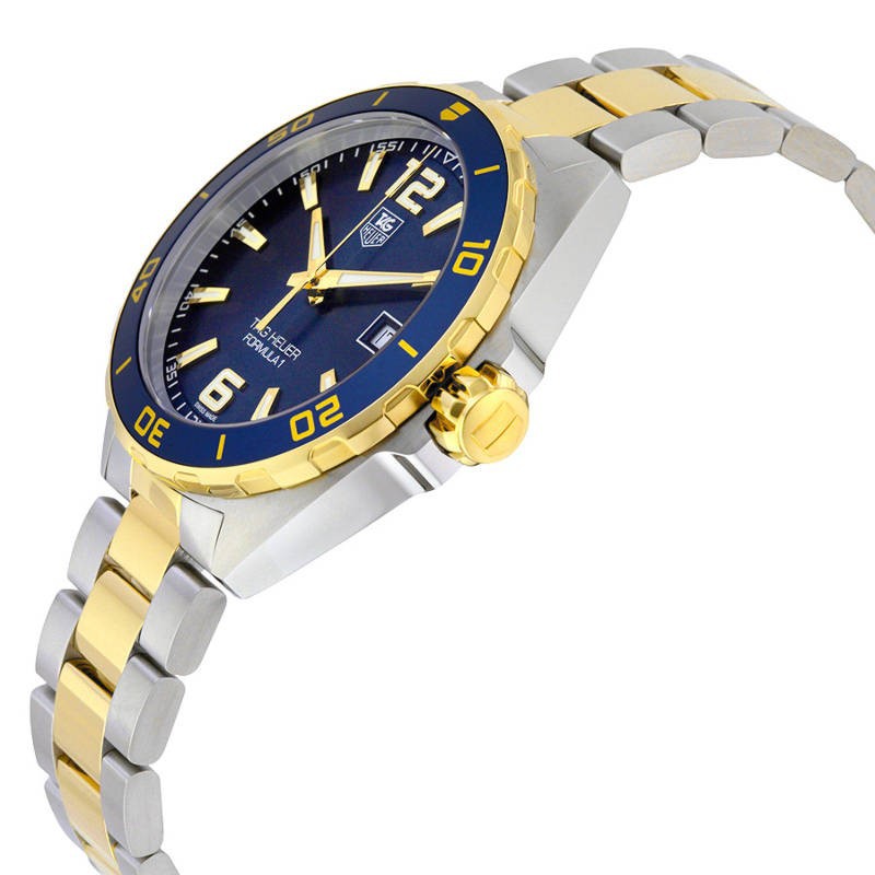 Shop Tag Heuer Formula 1 Analog Blue Dial Two Tone Steel Strap Watch for Men - WAZ1120.BB0879 in USA