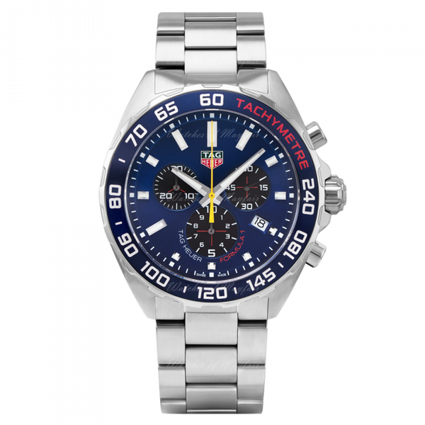 Shop Tag Heuer Formula 1 Aston Martin Red Bull Racing Blue Dial Silver Steel Strap Watch for Men - CAZ101AB.BA0842 in USA
