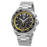 Tag Heuer Formula 1 Chronograph Black Dial Silver Steel Strap Watch for Men- CAZ101AC.BA0842