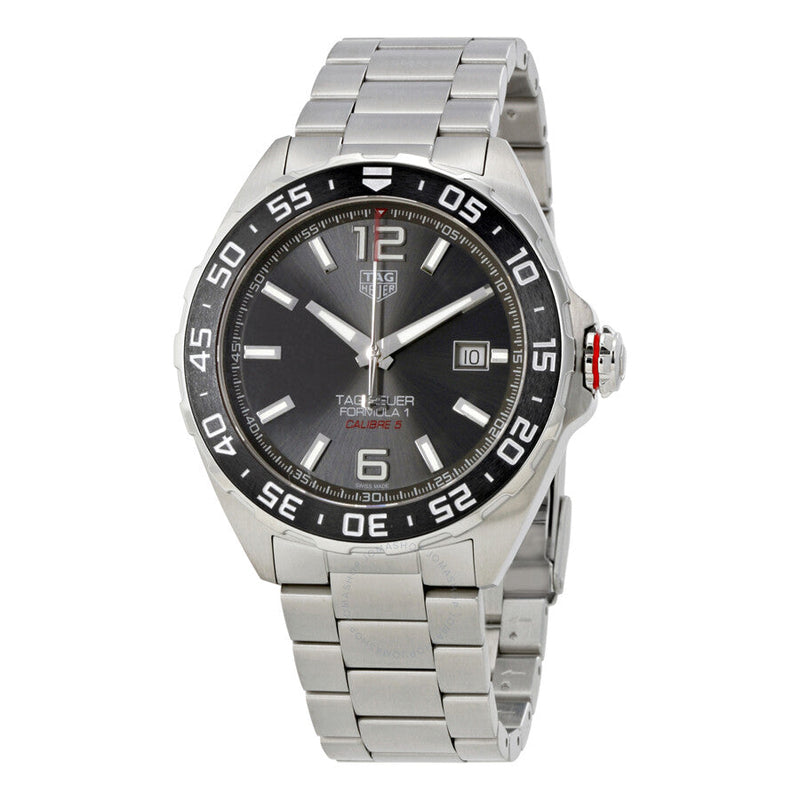 Tag Heuer Formula 1 Calibre 5 Chronograph Anthracite Dial Silver Steel Strap Watch for Men - WAZ2011.BA0842 Buy Now By Tag Heuer