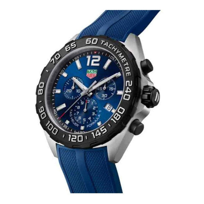 Tag Heuer Formula 1 Chronograph Blue Dial Blue Rubber Strap Watch for Men - CAZ101AV.FT8077 Buy Now By Tag Heuer