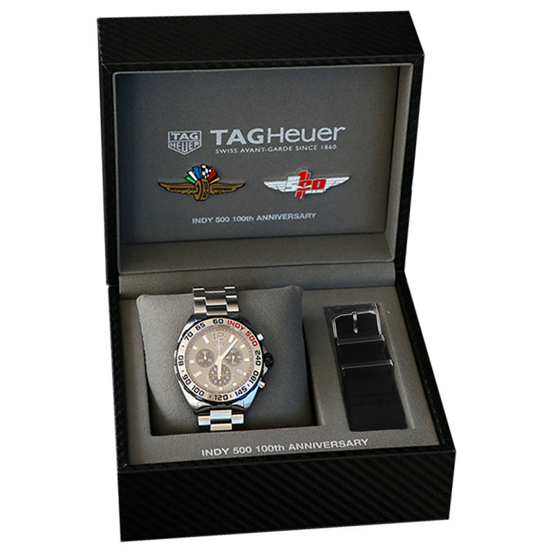 Tag Heuer Formula 1 Chronograph Indy 500 Special Edition Grey Dial Silver Steel Strap Watch for Men - CAZ1016.EB0058 Buy Now By Tag Heuer