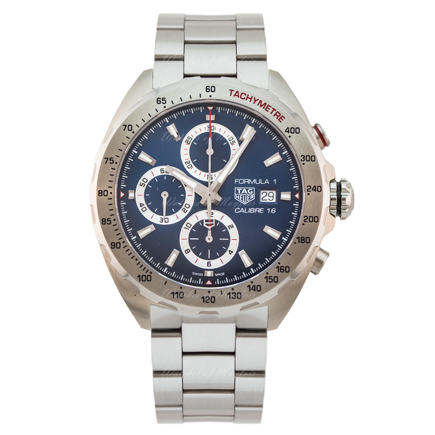 Tag Heuer Formula 1 Automatic Chronograph Blue Dial Silver Strap Watch for Men - CAZ2015.BA0876