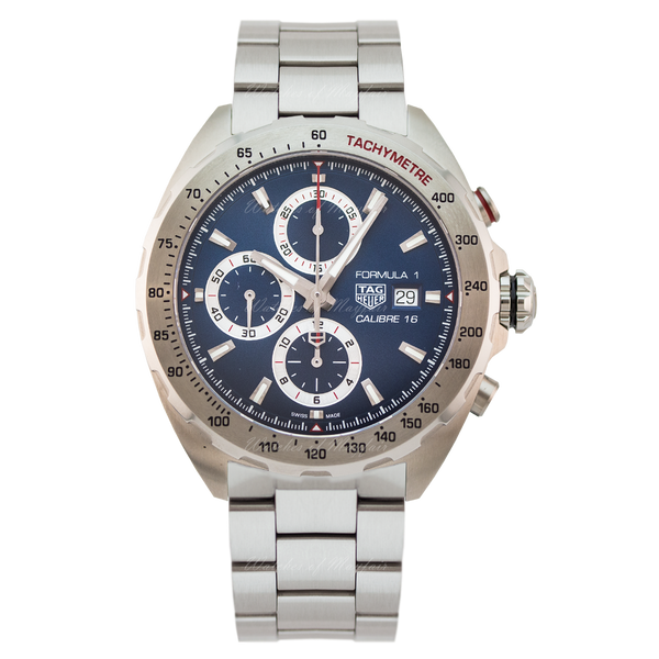 Shop Tag Heuer Formula 1 Automatic Chronograph Blue Dial Silver Strap Watch for Men - CAZ2015.BA0876 in USA