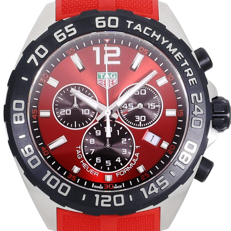 Tag Heuer Formula 1 Chronograph Red Dial Red Rubber Strap Watch for Men - CAZ101AN.FT8055 Buy Now By Tag Heuer