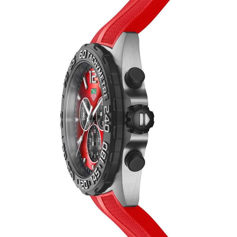 Tag Heuer Formula 1 Chronograph Red Dial Red Rubber Strap Watch for Men - CAZ101AN.FT8055 Buy Now By Tag Heuer