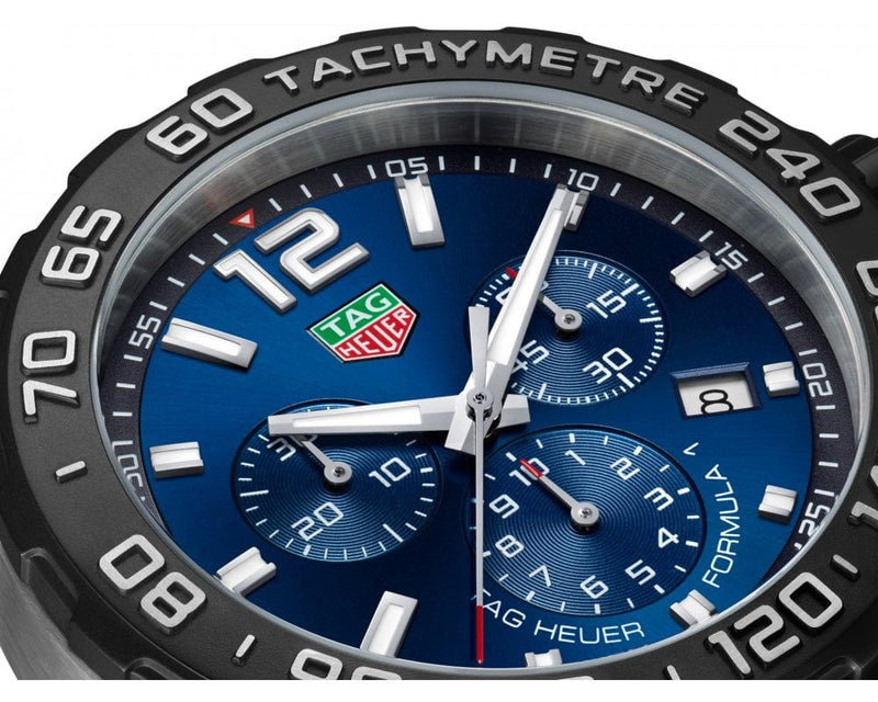 Shop Tag Heuer Formula 1 Chronograph Blue Dial Silver Steel Strap Watch for Men - CAZ101AV.BA0842 in USA
