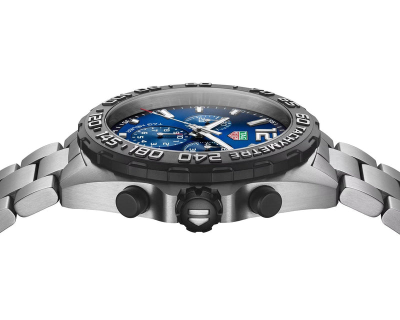Shop Tag Heuer Formula 1 Chronograph Blue Dial Silver Steel Strap Watch for Men - CAZ101AV.BA0842 in USA