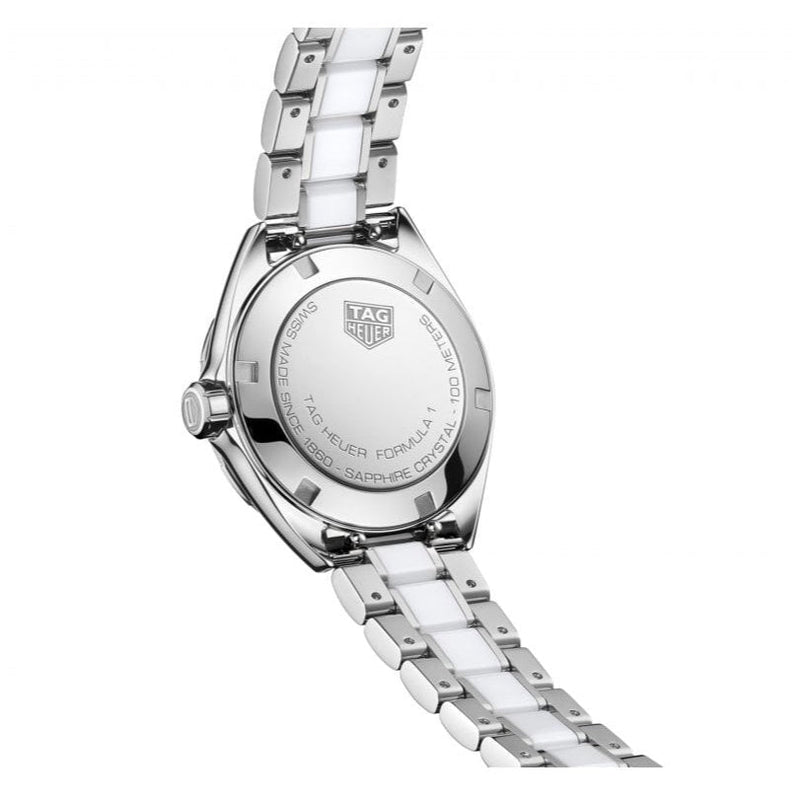 Shop Tag Heuer Formula 1 Diamonds White Dial Two Tone Steel Strap Watch for Women - WBJ141AD.BA0974 in USA