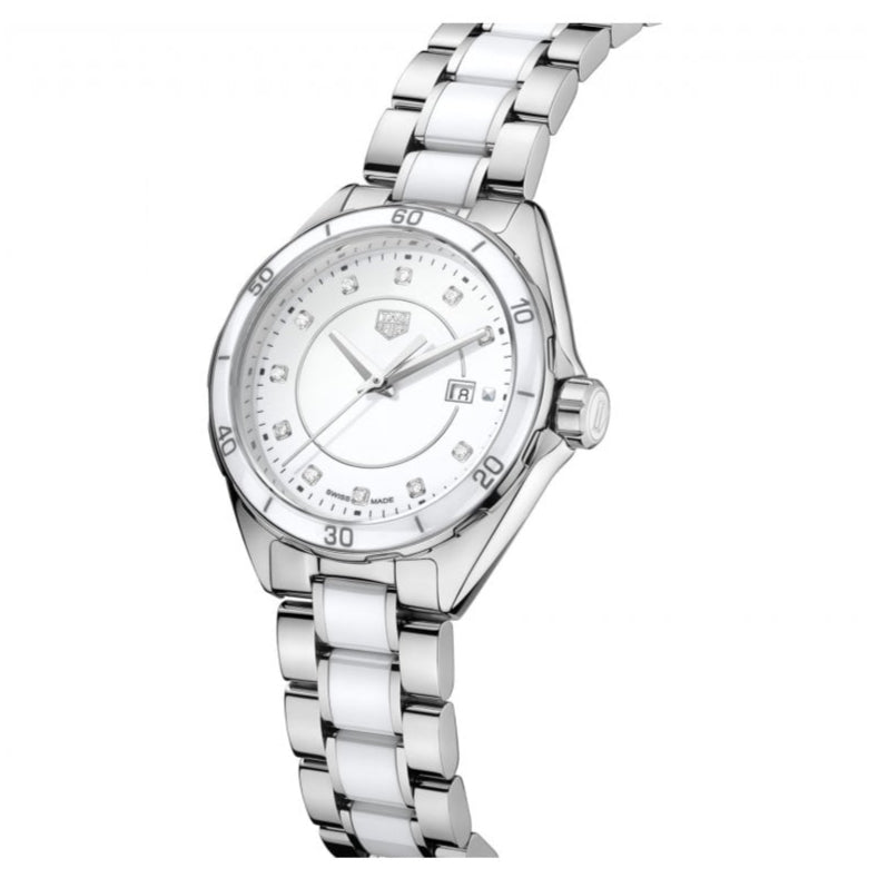 Shop Tag Heuer Formula 1 Diamonds White Dial Two Tone Steel Strap Watch for Women - WBJ141AD.BA0974 in USA