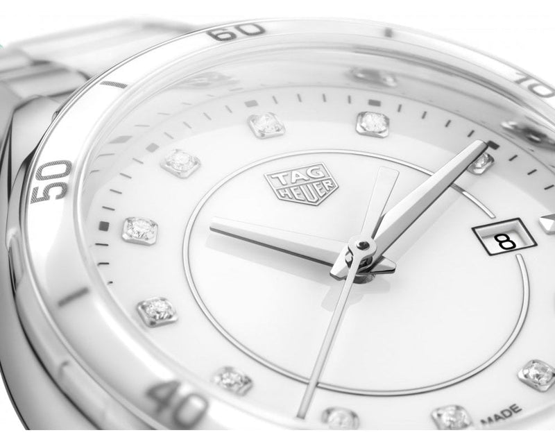 Shop Tag Heuer Formula 1 Diamonds White Dial Two Tone Steel Strap Watch for Women - WBJ141AD.BA0974 in USA