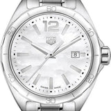 Shop Tag Heuer Formula 1 Quartz Mother of Pearl White Dial Silver Steel Strap Watch for Women - WBJ1418.BA0664 in USA