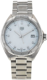 Shop Tag Heuer Formula 1 Diamonds Mother Of Pearl White Dial Silver Steel Strap Watch for Women - WBJ1419.BA0664 in USA
