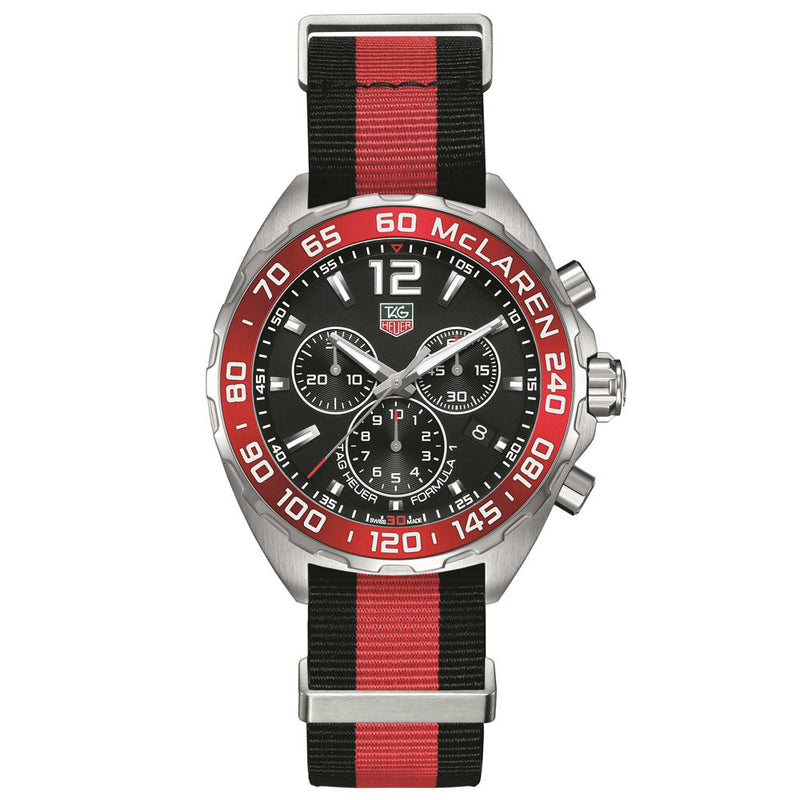 Tag Heuer Formula 1 McLaren Limited Edition Chronograph Black Dial Two Tone NATO Strap Watch for Men - CAZ1112.FC8188 Buy Now By Tag Heuer