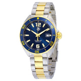Shop Tag Heuer Formula 1 Analog Blue Dial Two Tone Steel Strap Watch for Men - WAZ1120.BB0879 in USA