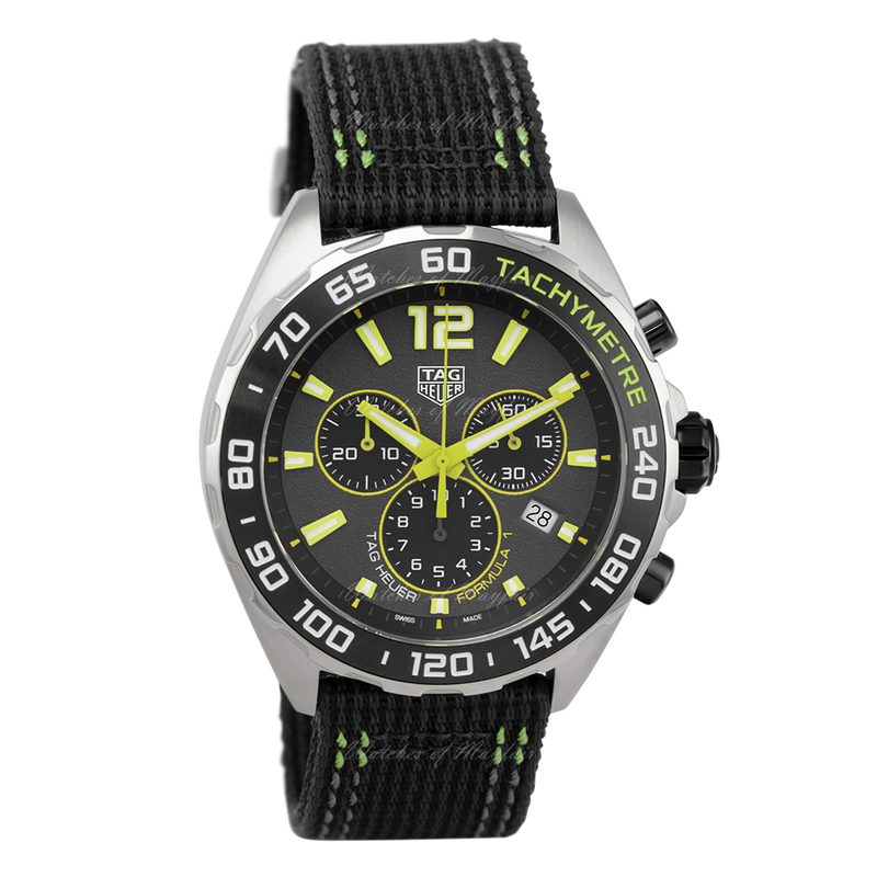 Tag Heuer Formula 1 Chronograph Grey Dial Black Nylon Strap Watch for Men - CAZ101AG.FC8304 Buy Now By Tag Heuer