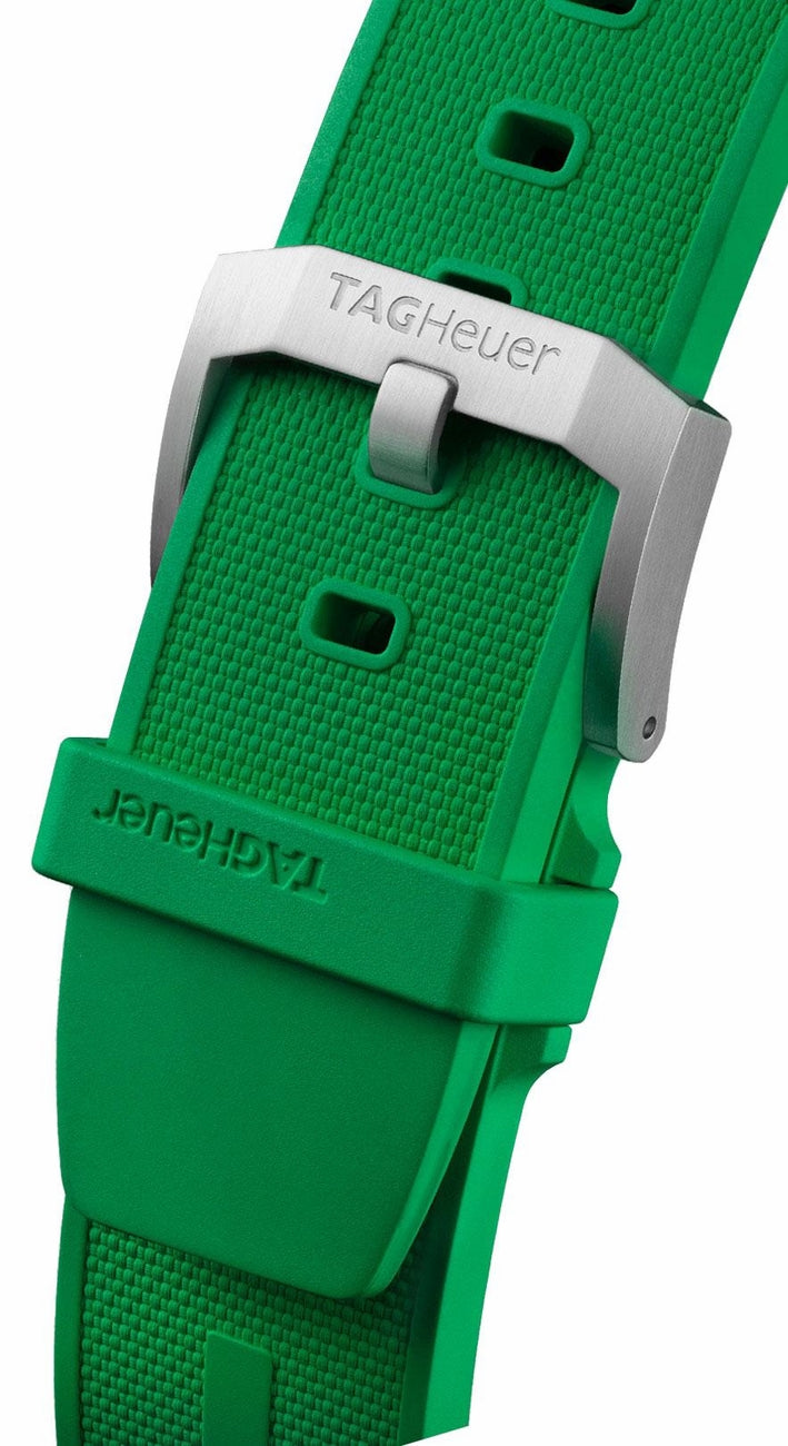 Tag Heuer Formula 1 Chronograph Green Dial Green Rubber Strap Watch for Men - CAZ101AP.FT8056 Buy Now By Tag Heuer