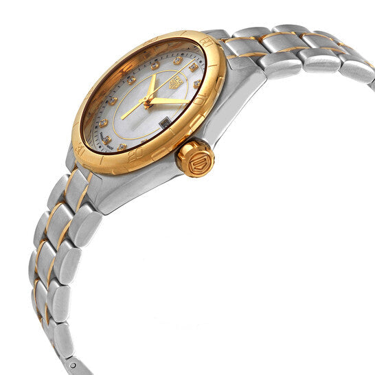 Shop Tag Heuer Formula 1 Diamonds Mother of Pearl White Dial Two Tone Steel Strap Watch for Women - WBJ1421.BB0648 in USA