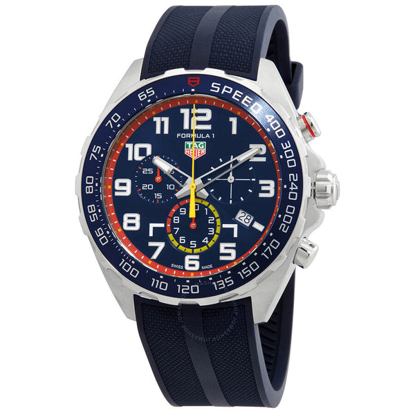 Shop Tag Heuer Formula 1 Red Bull Racing Chronograph Blue Dial Blue Rubber Strap Watch for Men - CAZ101AL.FT8052 in USA