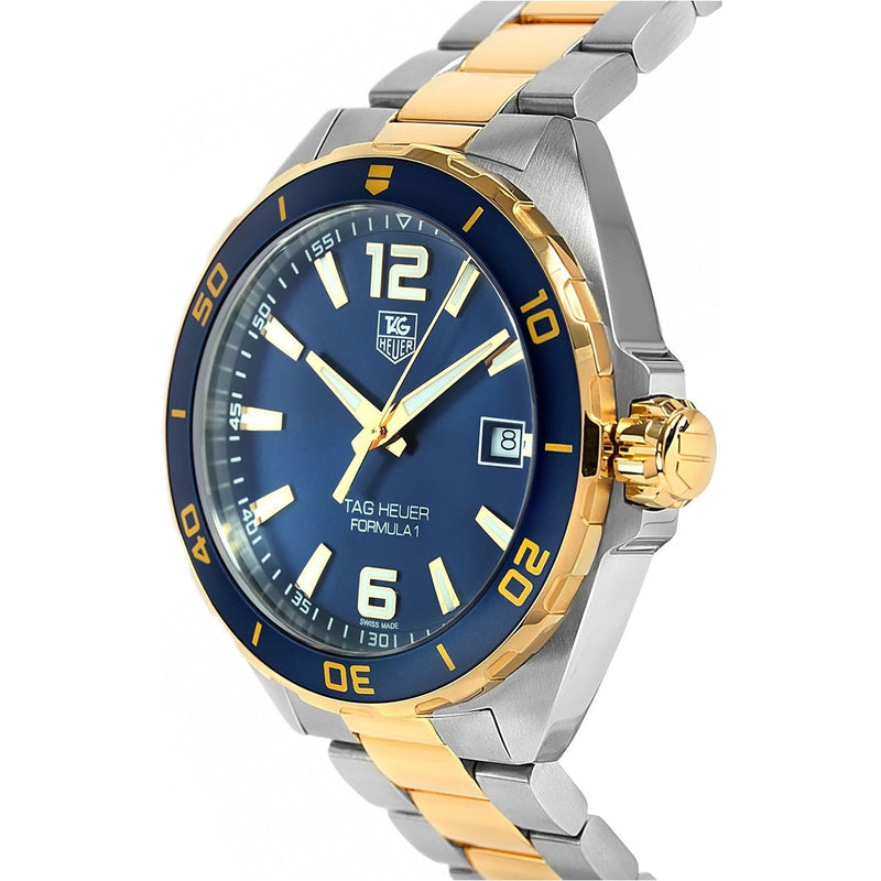 Shop Tag Heuer Formula 1 Analog Blue Dial Two Tone Steel Strap Watch for Men - WAZ1120.BB0879 in USA