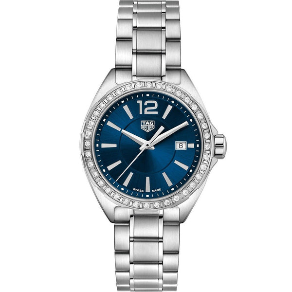 Shop Tag Heuer Formula 1 Diamonds Blue Dial Silver Steel Strap Watch for Women - WBJ1416.BA0664 in USA